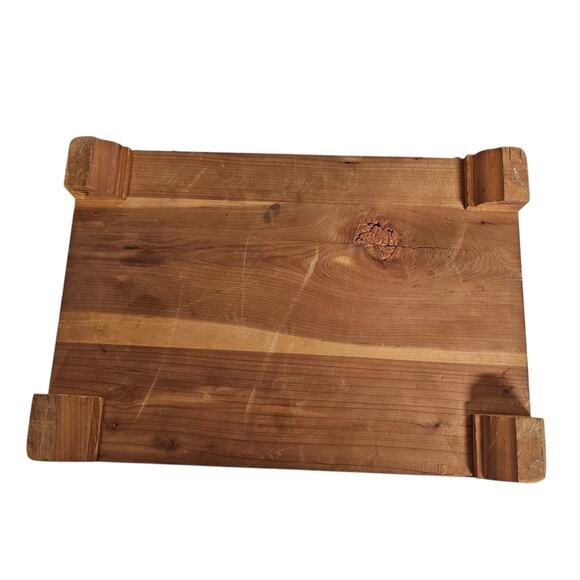 Antique Wood Cedar Jewelry Trinket Chest Box Dove Tail Brass Straps Mirror - Picture 9 of 16